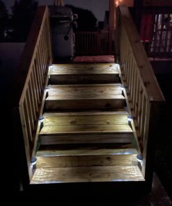 OTHWAY Solar Fence Post Lights Wall Mount Decorative Deck Lighting, Black, 4 Packs 38 B1cIKMkzE4S