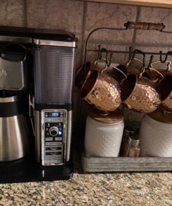 Benzara BM177866 Rustic Galvanized Metal Crockery Holder with Cup Hooks, Gray 27 B1cJVNE34oS