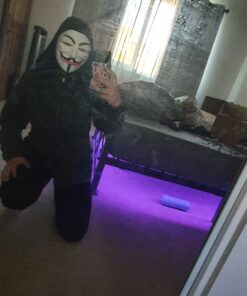 NEVLANTII V for Vendetta Guy Fawkes Mask Quality Anonymous Mask Halloween Costume Hackers Mask Cosplay Party Mask One Size 40 B1cUxnicWgS