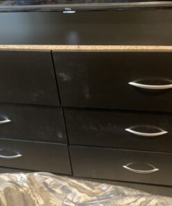 South Shore Step One 6-Drawer Double Dresser,Pure Black with Matte Nickel Handles Pure Black 39 B1dTlA0zyS