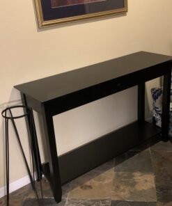 Convenience Concepts American Heritage 1 Drawer Console Table with Shelf, Black 43 B1dqmK4XMgS