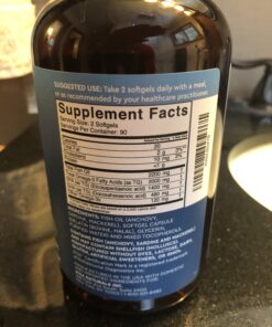 Triple Strength Omega 3 Fish Oil Supplement - 2200mg per Serving, Fatty Acid Supplements with EPA DHA & Omega3 - Re-Esterified Triglyceride for Increased Absorption - 180 Count 180 Count (Pack of 1) 77 B1eHvRULqNS 1