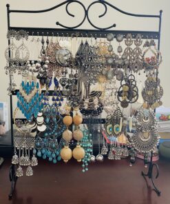 Mango Steam Jewelry Organizer for Hanging Earrings Black 32 B1eNIusRGS