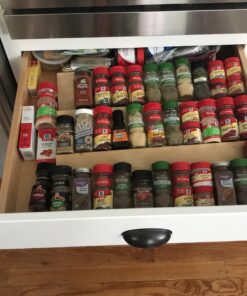 Rev-A-Shelf 22" 3 Tiered Seasoning Organizer, Trim-to-Fit Wooden Kitchen Draw and Cabinet Home Storage Insert, Pull Out Spice Rack, Maple, 4SDI-24 22 Inch 33 B1eTTer3J2S