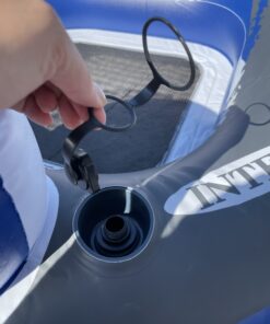 Intex River Run Connect 18 Gauge Vinyl Lounge Inflatable Floating Water Pool Tubes with 2 Cup Holders and Handles for Adults (4 Pack) 36 B1eU9jBlKCS