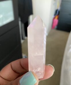 Healing Crystal Wands,2" Amethyst Crystal, Rose Quartz,Clear Quartz and Black Obsidian£¬6 Faceted Reiki Chakra Stones 4 pcs Pink,clear Quartz,black Obsidian,amethyst 2" Tall 66 B1ef8XiLFZS