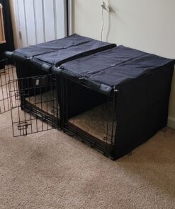 MidWest Homes for Pets Small Dog Crate, Life Stages 24' Double Door Folding Metal Dog Crate | Divider Panel, Floor Protecting Feet, Leak-Proof Dog Pan| 24L x 18W x 19H Inches, Small Dog Breed 24.0"L x 18.0"W x 19.0"H Lifestages; Double Door 35 B1ep2XtWlfS