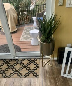 Nearly Natural 30in. Agave Artificial Plant with Black Planter, Green 37 B1etXTH5GTS