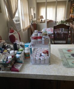 Sorbus 2 Tier Under Sink Bathroom Organizers and Storage, Strong Steel Mesh Sliding Drawers for Enhanced Bathroom Storage Ideal Bathroom Organization and Storage & Under Kitchen Sink Organizer (White) White 31 B1f7KNeANwS