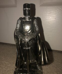 Crusader Knight Statue Silver Finishing Cold Cast Resin Statue 7" (8712) 12 B1fKq9WL TS