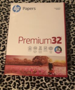HP Paper Printer | 8.5 x 11 Paper | Premium 32 lb | 1 Ream - 500 Sheets | 100 Bright | Made in USA - FSC Certified | 113100R 1 Ream | 500 Sheets Premium32 36 B1fsv1gH4DS