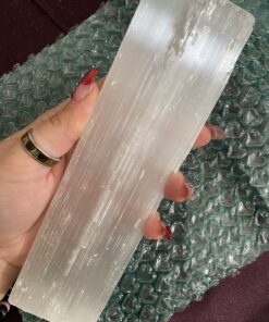 Selenite Stick 6 to 8.5 Inches long, 1 to 2 inches wide, white healing stone, strong protection powers 40 B1gH8ormaLS