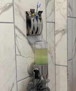 simplehuman Single Wall Mount Shower Pump, 15 fl. oz. Shampoo and Soap Dispenser, Stainless Steel 34 B1h8TNq 1XS