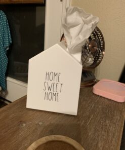 Umbra Casa Tissue Box Cover - Adorable House Shaped Square Tissue Box Holder for Bathroom, Bedroom or Office, White 53 B1hFiuPhJeS