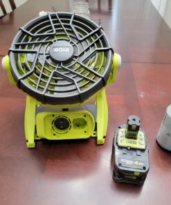 Ryobi P3320 18 Volt Hybrid One+ Battery or AC Powered Adjustable Indoor/Outdoor Shop Fan (Battery and Extension Cord Not Included/Fan Only) 1 26 B1hIodo2aoS