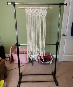 Honey-Can-Do GAR-01767 Dual Rod Expandable Garment Rack with Wheels, ,Black,60in L x 17in W x 73in H 30 B1hKaXWlgBS