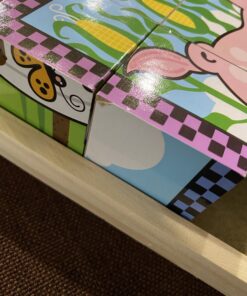 Melissa & Doug Farm Wooden Cube Puzzle With Storage Tray - 6 Puzzles in 1 (16 pcs) - Toddler Animal Puzzle -FSC-Certified Materials, 8.25 x 8.2 x 2.25 30 B1hQfNoVYMS