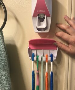 WAYCOM Dust-Proof Toothpaste Dispenser Toothpaste Squeezer Kit (Pink) Pink 22 B1hWMmVEZES