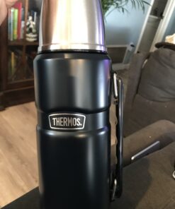 THERMOS Stainless King Vacuum-Insulated Beverage Bottle, 40 Ounce, Blue 43 B1hpwNiwMrS
