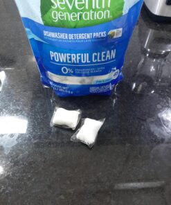 Seventh Generation Dishwasher Detergent Packs for Sparkling Dishes Free & Clear Dishwasher Tabs 45 Count, Pack of 2 (Packaging May Vary) Free and Clear 45 Count (Pack of 2) 40 B1inK8H79aS