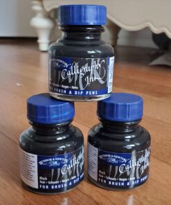 Winsor & Newton Calligraphy Ink, 30ml (1-oz) Bottle, Black 1.0-oz Bottle 11 B1iqP1FgJS