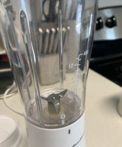 Hamilton Beach Portable Blender for Shakes and Smoothies with 14 Oz BPA Free Travel Cup and Lid, Durable Stainless Steel Blades for Powerful Blending Performance, White ( 51101V) 14 oz. 33 B1iwQKKZ4cS