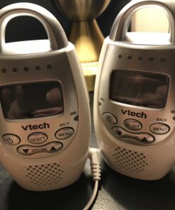 VTech DM221-2 Audio Baby Monitor with up to 1,000 ft of Range, Vibrating Sound-Alert, Talk Back Intercom, Night Light Loop & Two Parent Units, White 39 B1iyfhHTnfS 1