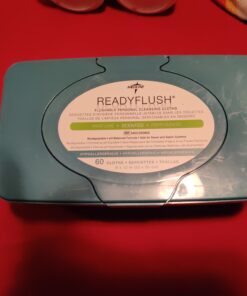 Medline ReadyFlush Large Adult-Sized 8x12 Personal Cleansing Cloths - Tub of 60 Flushable Wipes 13 B1jABKDQbCS