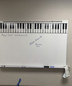 Piano Keys Wall Decal Sticker. Musical Instrument Decor. - Black, 10" x 72". Easy to Apply & Removable. 10in X 72in (Black) 26 B1jVb r7pPS 2