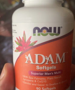 NOW Supplements, ADAM™ Men's Multivitamin with Saw Palmetto, Plant Sterols, Lycopene & CoQ10, 90 Softgels 90 Count (Pack of 1) 40 B1jcET7p8FS 1