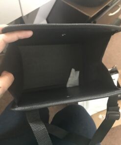 KMMOTORS Car Trash Can, Leather Trash Bag Foldable Hanging bin, Cute car Gadgets, Garbage Container, Vegan Leather(Medium, Black) Medium 49 B1jtNFEEoNS