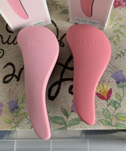 Crave Naturals Glide Thru Detangling Brush for Adults & Kids Hair- Detangler Brush for Natural,Curly,Straight,Wet/Dry Hair, Little Girl & Toddler Accessories, Teenager Gifts -1pk, Pink 1 Pack 33 B1jvN8pl2AS 5