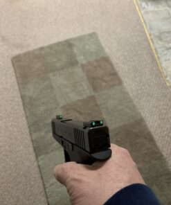TRUGLO TFO Tritium & Fiber-Optic Handgun Sight | Snag-Resistant Front & Rear Bright Night Sights, Compatible with Glock Handguns Green Front / Green Rear Glock 42/43 42 B1k4Q9pG0S