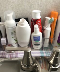 iDesign 43030 Med+ 12" Plastic Divided Vanity Medication and Bathroom Accessory, 12" x 3" x 3.5", Multi-Level Organizer 37 B1ka0wzrUUS