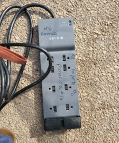 Belkin Surge Protector Power Strip - 8 AC Multiple Plug Outlet & 12 ft Heavy Duty Extension Cord - Outlet Extender - Flat Plug Power Strip - Great for Home, Office & Computer Charging - 3,550 Joules 12 feet 8-Outlet 27 B1lRa wPJS