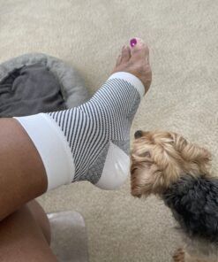 Bitly Plantar Fasciitis Compression Socks for Women & Men - Best Ankle Compression Sleeve, Nano Brace for Everyday Use - Provides Arch Support & Heel Pain Relief (White, Medium) White 1 37 B1lVvURXcgS