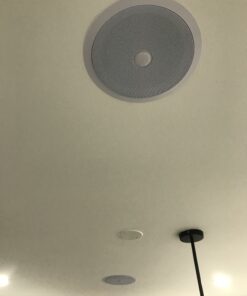 Pyle 8” Ceiling Wall Mount-Pair Of 2-Way Midbass Woofer Speaker Directable 1” Titanium Dome Tweeter Flush Design W/ 55Hz-22kHz Frequency Response & 300 Watts Peak Easy Installation- Pyle PDIC80,White Speakers 41 B1lr4KTtvS