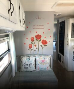 ufengke Red Rose Removable Wall Stickers Murals for Living Room/Bedroom (Rose, No. 1) 24 B1lzMkvRBOS