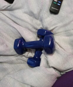 Dumbbells Hand Weights Set of 2 - Vinyl Coated Exercise & Fitness Dumbbell for Home Gym Equipment Workouts Strength Training Free Weights for Women, Men (1-10 Pound, 12, 15, 18, 20 lb) (E) Dark Blue | 5-Pound 17 B1m8JtwV gS