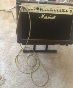 GLS Audio Instrument Cable - 1/4 Inch TS to 1/4 Inch Instrument Cable for Bass/Electric Guitar- Brown/Yellow Braided Tweed, 15ft 15 Ft. Straight Gold 30 B1mktxkolmS