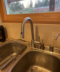 Moen Adler 87233SRS Spot Resist Stainless Zinc Pull Down Kitchen Faucet with Power Clean, Button, and Retractable Wand, ADA Compliant, Classic Style, Fashion-forward, Built to Last Standard 36 B1nEYsxXTfS