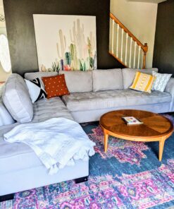 Woven Nook - Modern & Luxurious 18" x 18" Decorative Boho Throw Pillow Covers - Durable Quality & Machine Washable - Indy Design - Orange, Yellow, Black, and White - 4 Pack 29 B1nli5862S