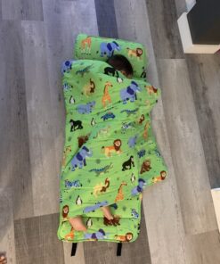 Wildkin Original Nap Mat with Reusable Pillow for Boys & Girls, Perfect for Elementary Daycare Sleepovers, Features Hook & Loop Fastener, Cotton Blend Materials Nap Mat for Kids (Wild Animals) Wild Animals 30 B1o3i7TsqiS
