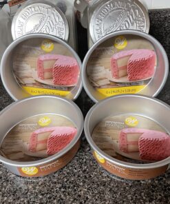 Wilton Aluminum 6-Inch Round Cake Pan Set, 4-Piece 6" 4-Pack 6" (4-Pk.) Round 32 B1oIkxztsOS