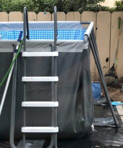 Intex 18ft X 9ft X 52in Ultra Frame Rectangular Pool Set with Sand Filter Pump, Ladder, Ground Cloth & Pool Cover 18 ft x 9 ft x 52 in 53 B1oRectetaS 1