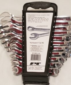 Performance Tool W1069 22-Piece SAE and Combination Metric Wrench Set with Organizer Rack SAE/Metric Combo Wrench Set (22pc) 29 B1obaEg2u1S