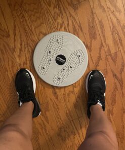 Figure Trimmer Core Ab Twister Board for Exercise 12 inch Waist Twisting Disc with 8 Mangets Reflexology for Slimming and Strengthening Abdominal & Stomach Exercise Equipment Grey 30 B1p6x5w9P1S