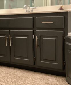 Cosmas 305-030SN - 10 Pack Satin Nickel Cabinet Hardware Euro Style Bar Handle Pull - 3" Inch (76mm) Hole Centers, 5-3/8" Overall Length, 1/2" Inch Bar Diameter 27 B1p7WEWjlaS