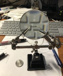 Elenco Helping Hands with 2 .5" Magnifying Glass | Work Bench Must Have | Case-Iron Base | Chrome Plated for Long Life | Glass Lens 41 B1pGCHdDL8S