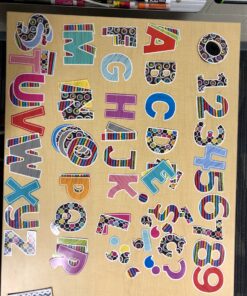 Carson Dellosa 152 Piece 4 Inch Colorful Chalkboard Bulletin Board Letters for Classroom, Uppercase Alphabet Letters, Numbers, Punctuation & Symbols, Cutout Letters for Bulletin Boards 29 B1pTiSKdlS